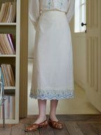 Julianna Embroidery 100% Cotton Skirt