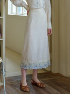 Julianna Embroidery 100% Cotton Skirt