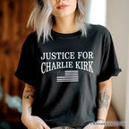 Justice For Charlie Kirk Memorial T-Shirt, Patriot Pray Tee T-Shirts OrnamentallyYou