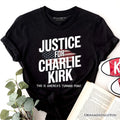 Justice For Charlie Kirk Prayers T-Shirt, Activist Tee T-Shirts OrnamentallyYou Black XS