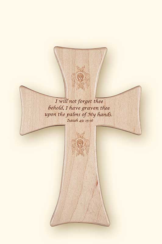 L193 Justinian Laser Engraved Cross Back