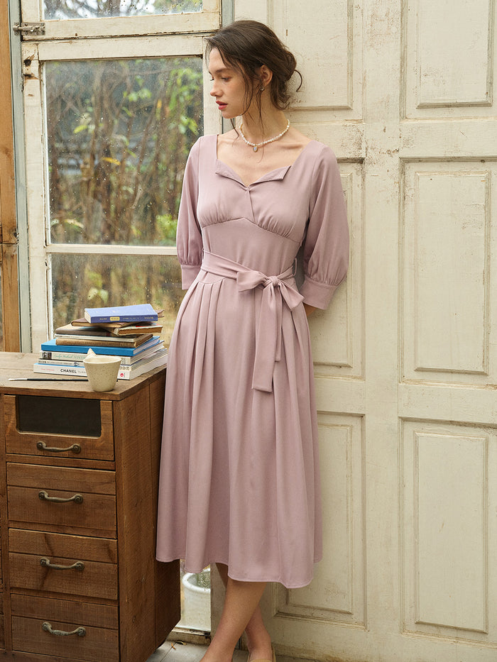 Katelyn Simple V-Neck Dress