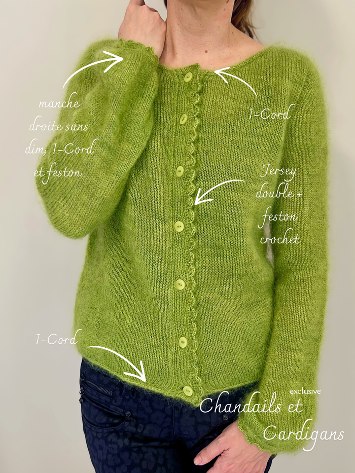 KIT laine THE OTHER SIDE Cardigan + patron à ajouter (OFFERT)