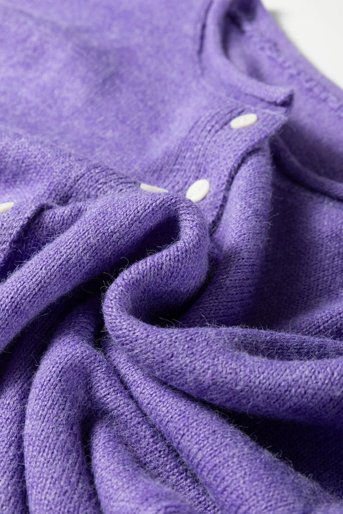 Knit Button Drop Shoulder Sweater Cardigan - Sweaters & Cardigans/Cardigans
