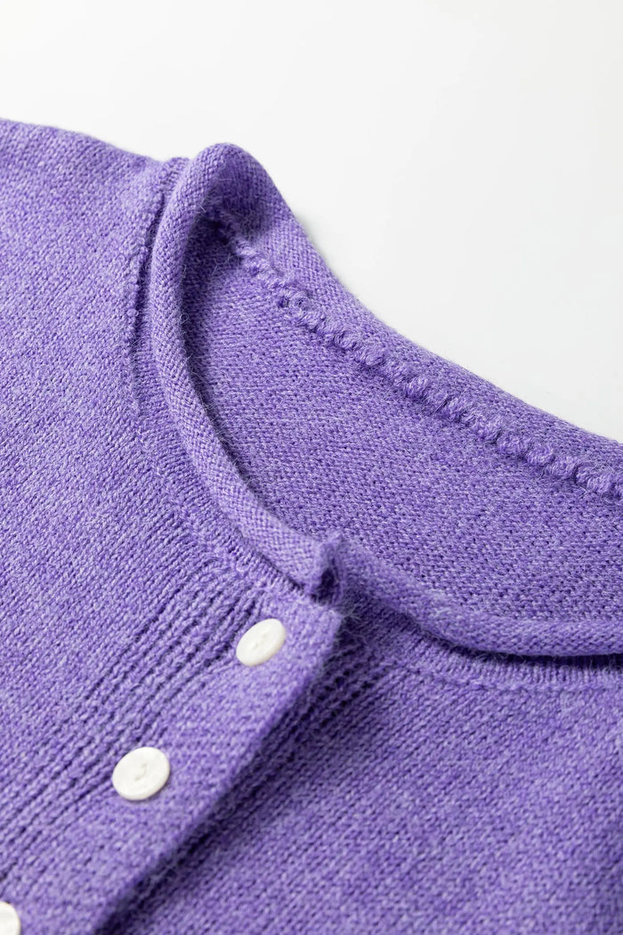 Knit Button Drop Shoulder Sweater Cardigan - Sweaters & Cardigans/Cardigans