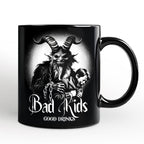 Krampus Spooky Portrait Personalized Mug Horror Villain Theme Halloween Gift with Custom Name Personalized Ceramic Mug OrnamentallyYou Black Non-Custom