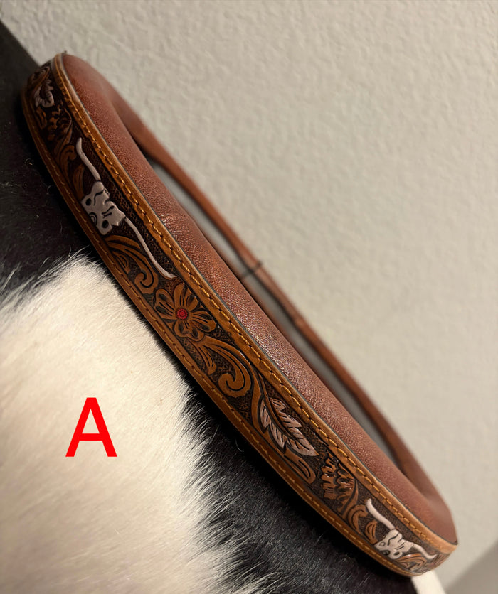 Leather steering wheel covers