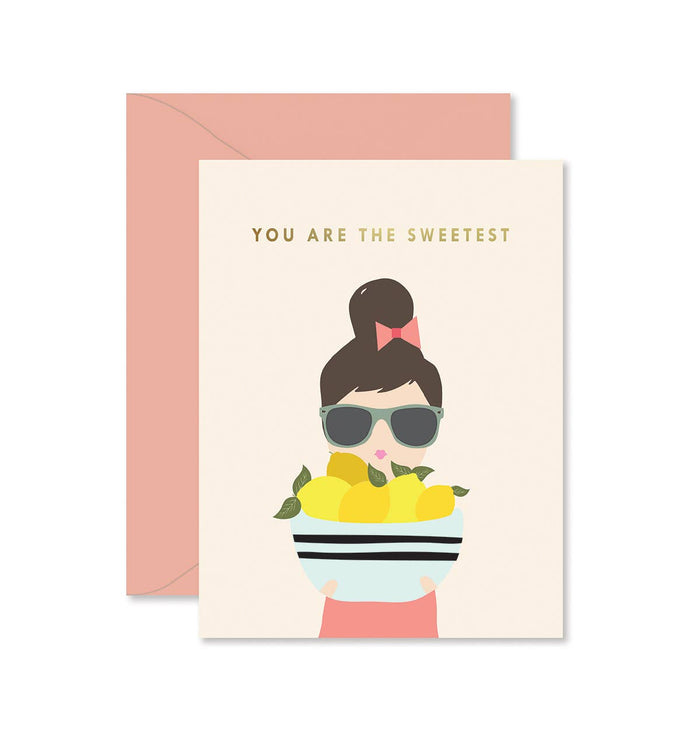 Lemon Lady Thank You Greeting Card - Pine & Moss