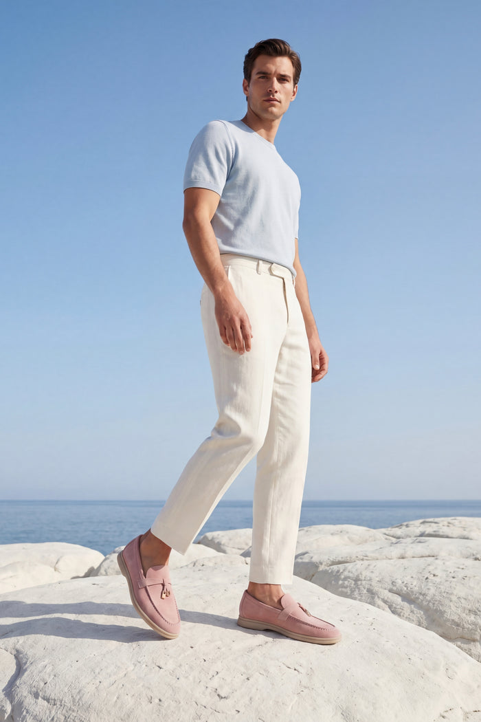 Leonis Buckle Loafer Blush Rose