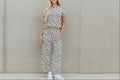 Leopard Print Casual Tee and Pants Co-ord Set