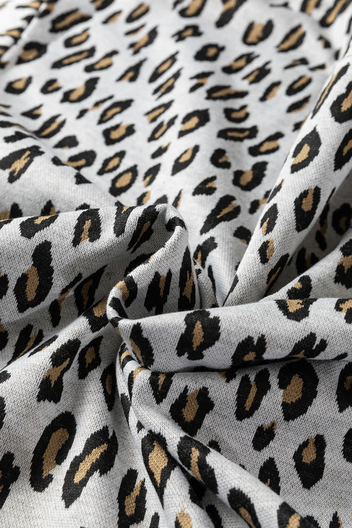 Leopard Print Casual Tee and Pants Co-ord Set