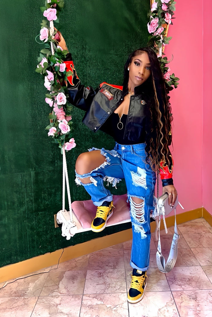 Less Talk......Destroyed Boyfriend Jeans Dear Jeans