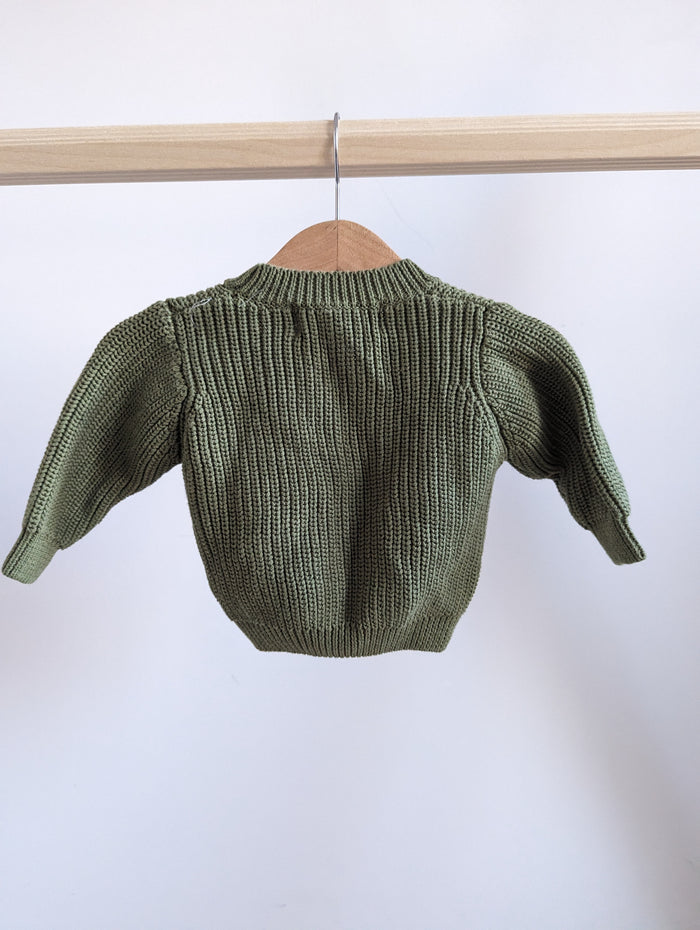 Little Oak Tree Knit Cardigan (0-6M)