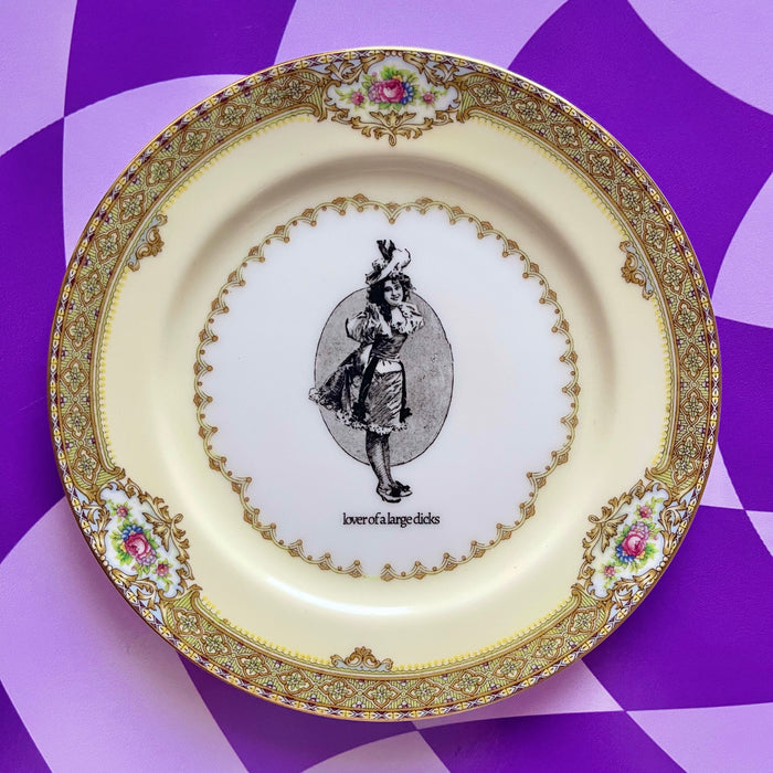Lover Of Large D*cks Vintage Plate 6"