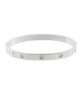 Luxe 7mm Crystal Pave Station Bangle | Hypoallergenic Gold Dipped Stainless Steel