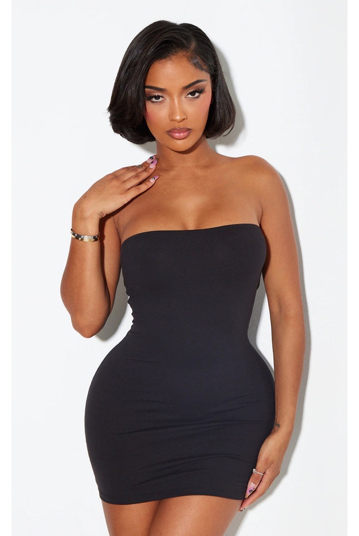 Make Time For Me - Fitted Stretch Mini Tube Dress