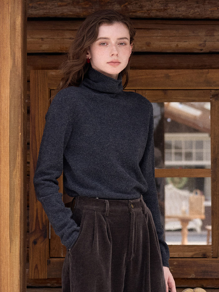 Marilyn Turtleneck Wool Cashmere Sweater