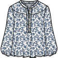 Mary Square Brianna Top In Ivy Script