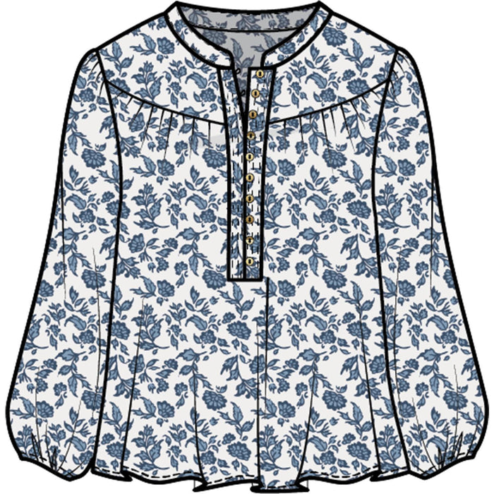 Mary Square Brianna Top In Ivy Script