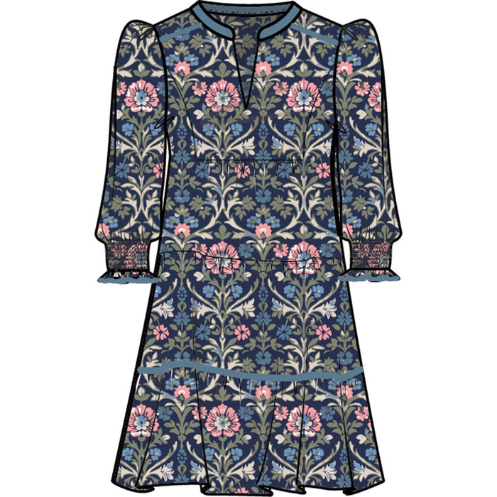 Mary Square Emerson Ashdown Abbey Dress In Navy