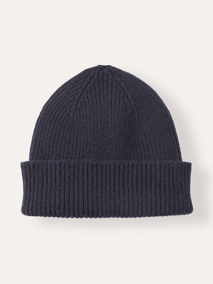 Men's Lambswool Minimal Rib Beanie