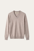 Merano V-Neck Knit Sweater Beige