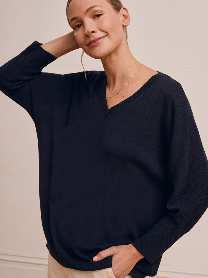 Merino Slouchy V Neck Jumper