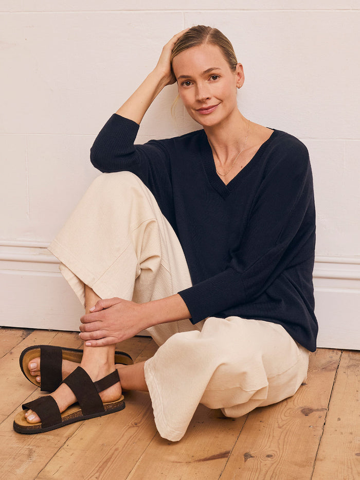Merino Slouchy V Neck Jumper