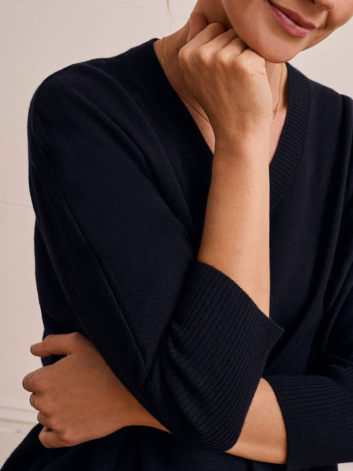 Merino Slouchy V Neck Jumper