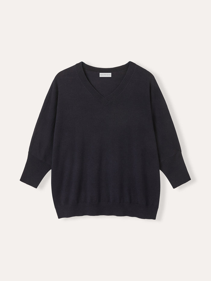 Merino Slouchy V Neck Jumper