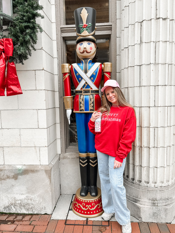 Merry Christmas Embroidered Crewneck