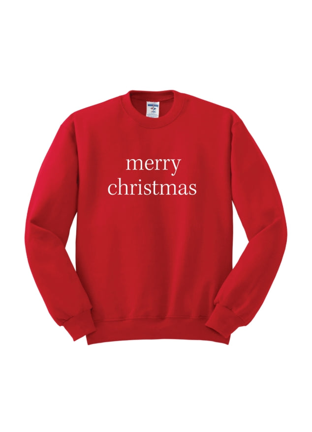Merry Christmas Embroidered Crewneck