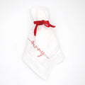 Merry Embroidered Dinner Napkin - Pine & Moss