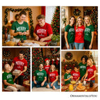 Merry Grandma Retro Christmas T-Shirt, Matching Family Holiday Tee T-Shirts OrnamentallyYou