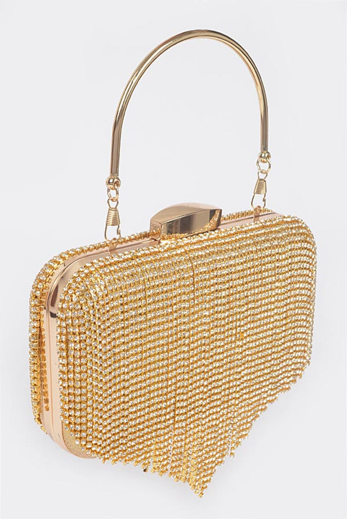 Michelle.....Rectangle Studded Fringe Clutch Purse H&D Accessories