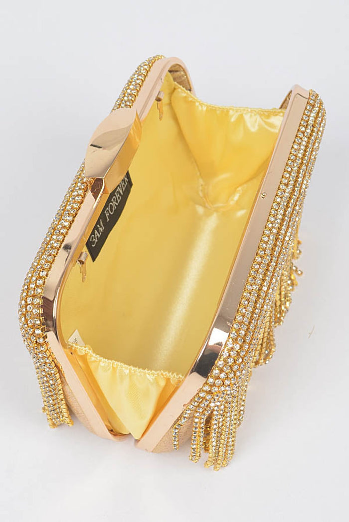 Michelle.....Rectangle Studded Fringe Clutch Purse H&D Accessories