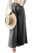 Shop Mineral Wash Button Fly Waist Wide Leg Jeans at eAura