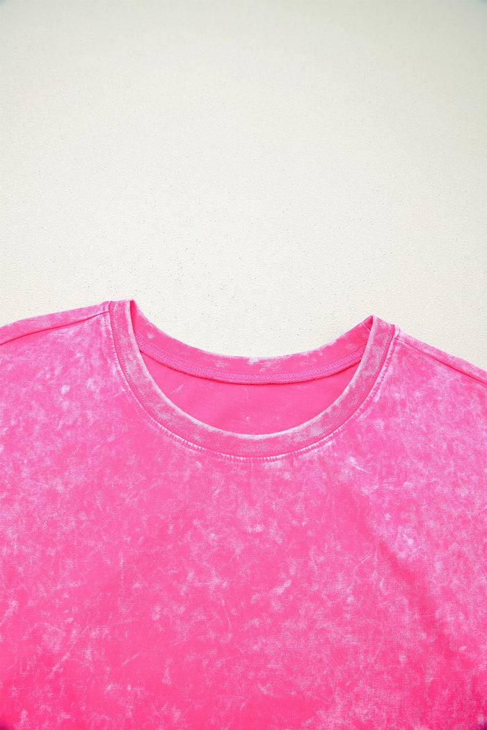 Mineral Wash Cotton Shorts & Tee Co-ord Set