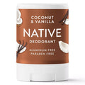 Desodorante sin aluminio Native coco vainilla en barra, vegano y cruelty free