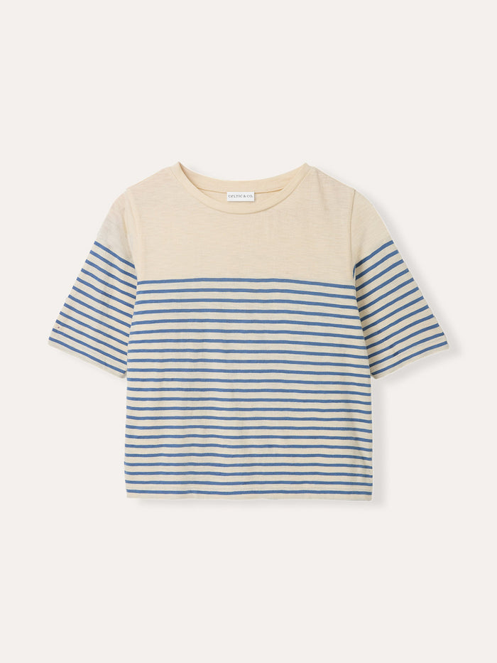 Modal Blend Striped Half Sleeve T-Shirt