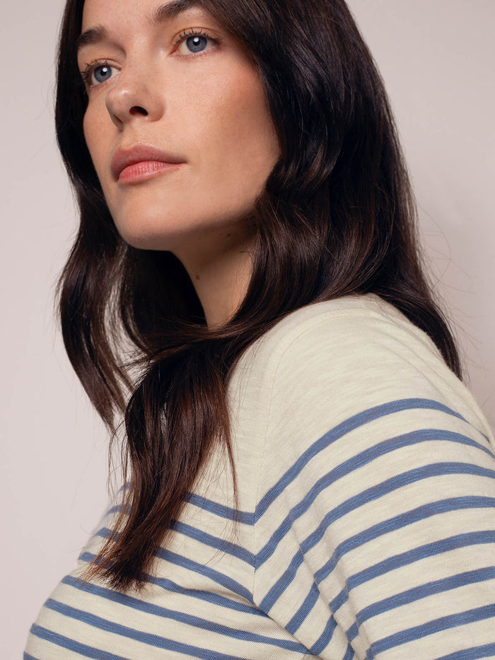Modal Blend Striped Half Sleeve T-Shirt