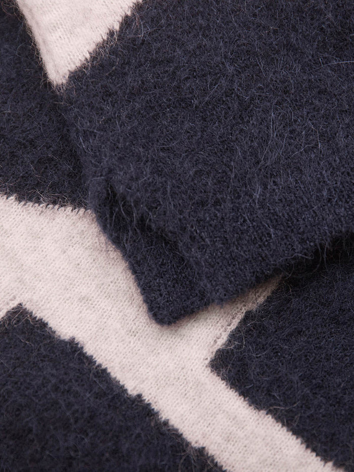 Mohair Blend Abstract Geo Jumper