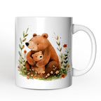 Mom and Baby Bear Personalized Mug, Mother's Day Custom Gift with Name Personalized Ceramic Mug OrnamentallyYou 12oz Mug Non-Custom