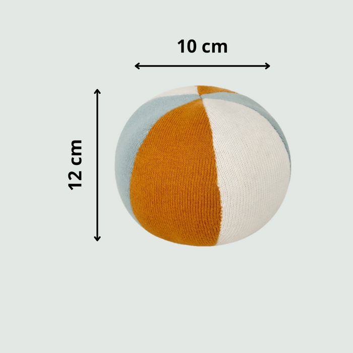 Multicoloured Ball Hand Knitted Stuffed/Plush/Soft Toy | 100% Premium Cotton