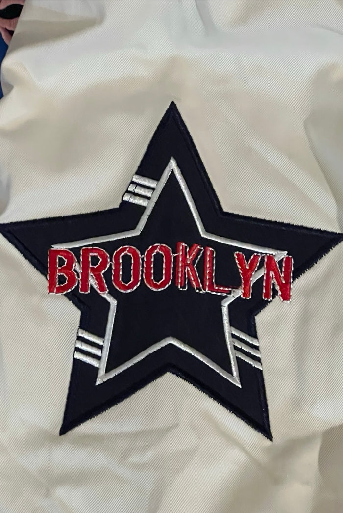 No Fans - Color Block Slightly Cropped Varsity Jacket