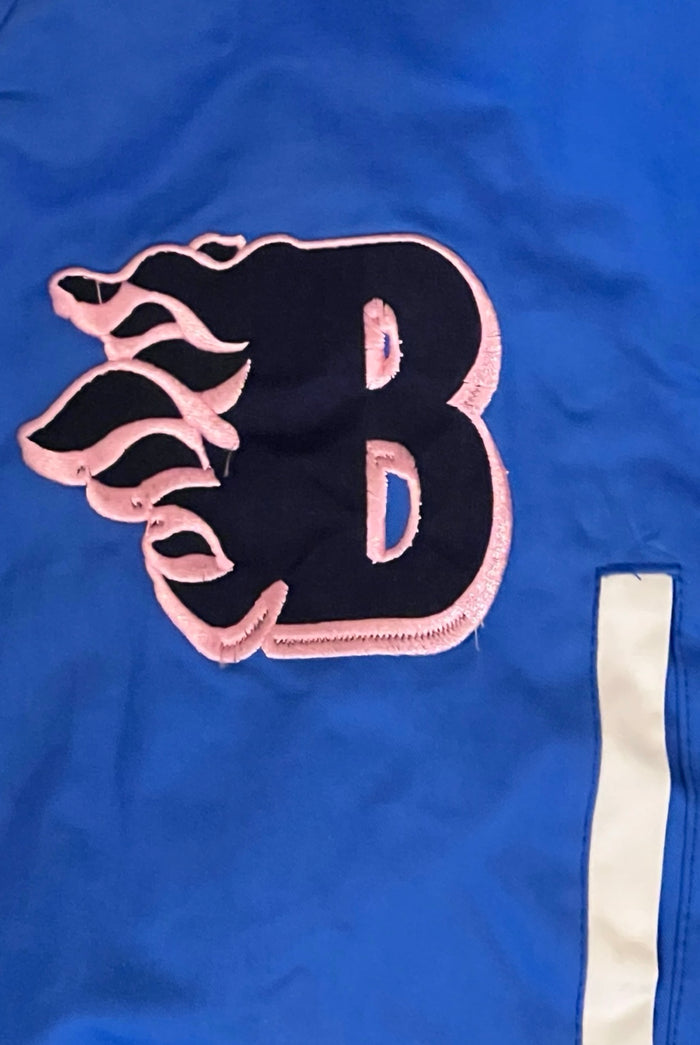 No Fans - Color Block Slightly Cropped Varsity Jacket