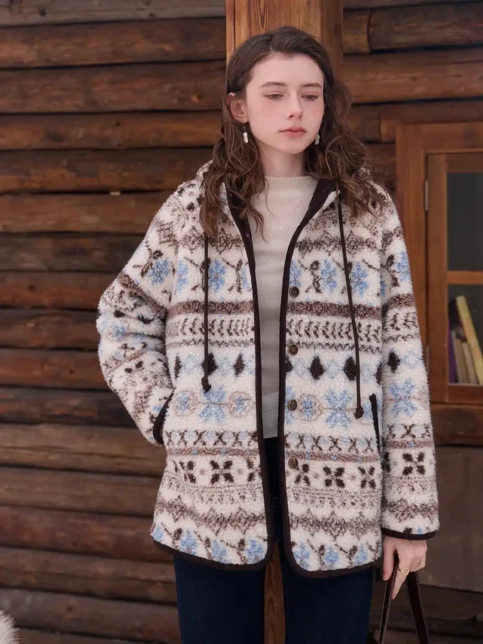 Nyomi Fair Isle Hoodie Coat