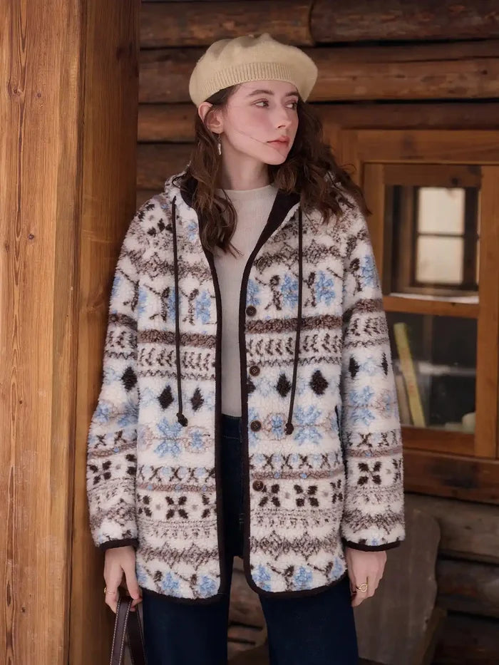 Nyomi Fair Isle Hoodie Coat