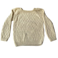 Organic Wool  | Pullover | Ivory  |  Classic Rose | Size- 8-9 years - Mojopanda Organic  Store