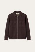 Orvello Dual-Zip Wool Cardigan Brown